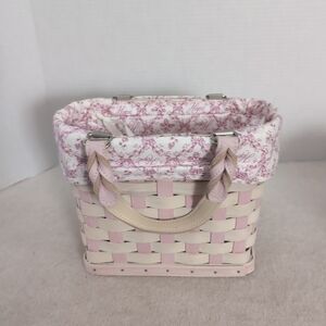 Longaberger 2006 Horizon of Hope Purse Basket With Liner & Protector